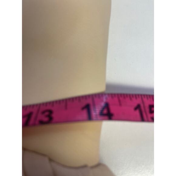 BRIDESMAID DRESS SZ 8 M tan pleated halter belted formal maxi dress new B58 - Picture 9 of 9